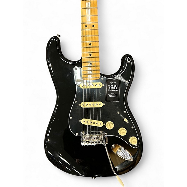Used Fender Stratocaster Player II Black Solid Body Electric Guitar