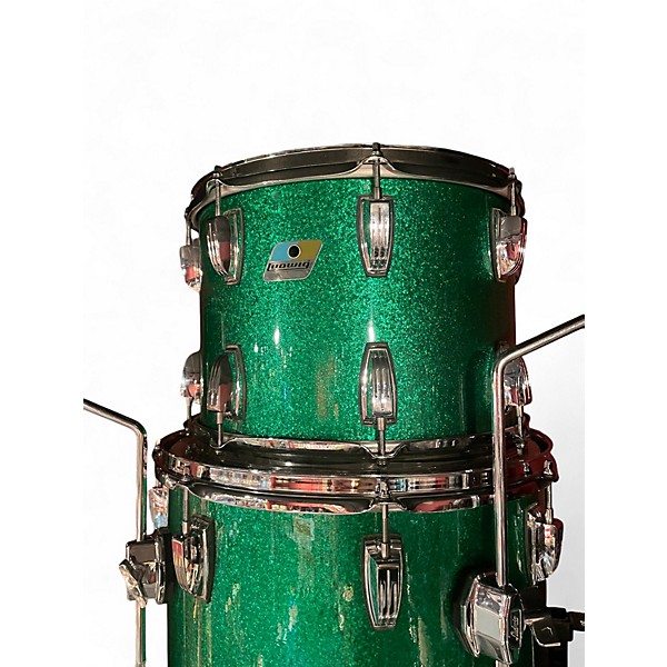 Used Ludwig 4 Piece Legacy Mahogany Bonham Green Sparkle Drum Kit