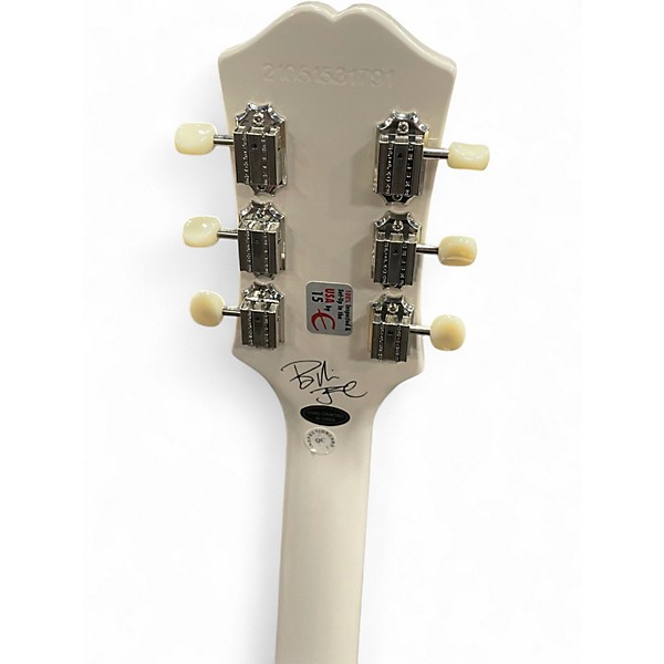 Used Epiphone billie joe armstrong set neck white Solid Body Electric Guitar