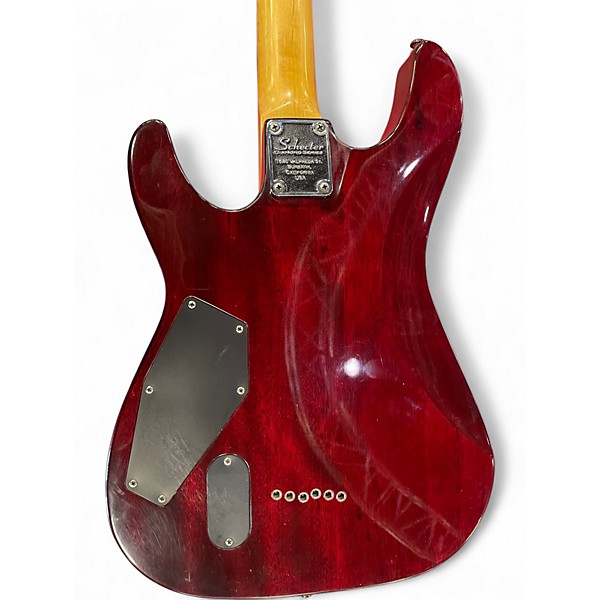 Used Schecter Guitar Research Hellraiser Deluxe RED Solid Body Electric Guitar