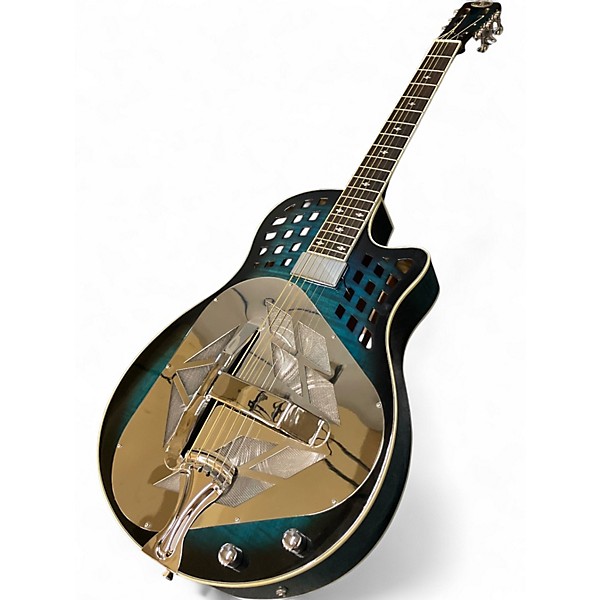 Used Royall Resonators TRICONE TRIFONIUM CUTAWAY Blue Resonator Guitar
