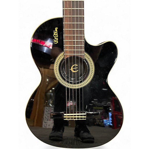 Used Epiphone Chet Akins Black Classical Acoustic Electric Guitar