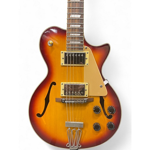 Used Johnson Single Cut 3 Color Sunburst Solid Body Electric Guitar