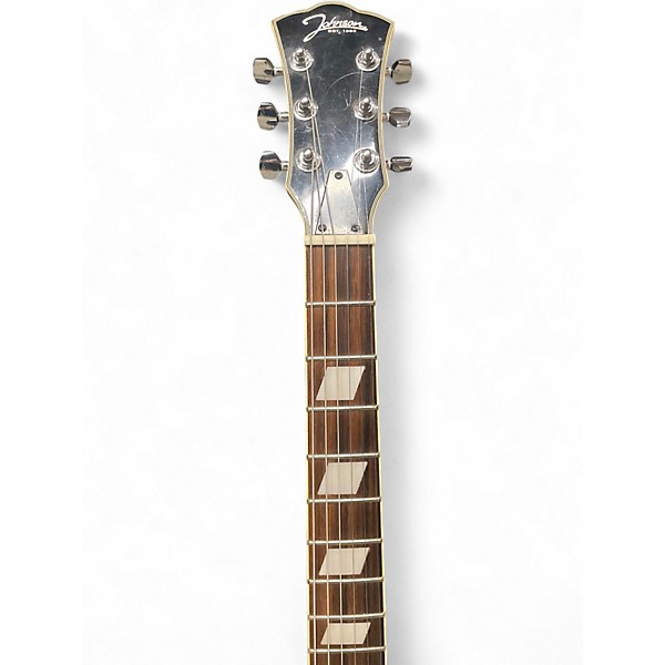 Used Johnson Single Cut 3 Color Sunburst Solid Body Electric Guitar