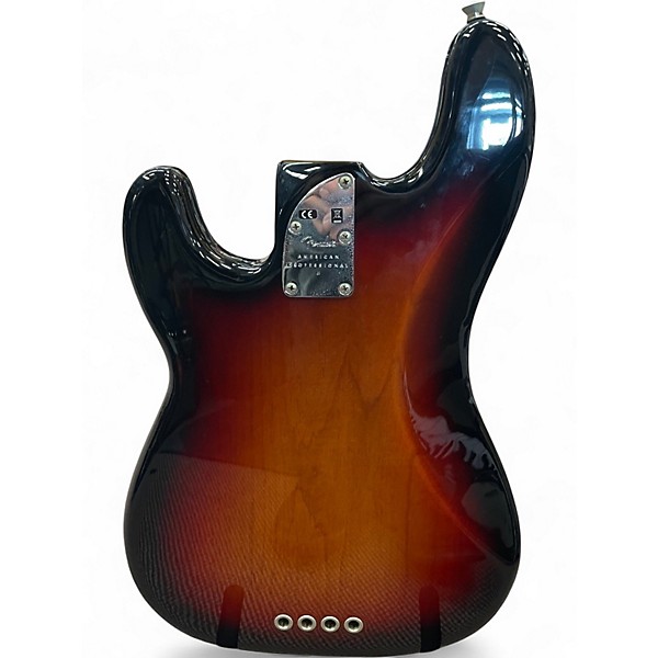Used 2021 Fender American Professional II Precision Bass 3 Color Sunburst Electric Bass Guitar