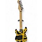 Used EVH Striped Series BLACK WITH YELLOW STRIPES Solid Body Electric Guitar
