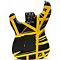 Used EVH Striped Series BLACK WITH YELLOW STRIPES Solid Body Electric Guitar