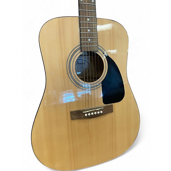 Used Fender fa115pk Natural Acoustic Guitar