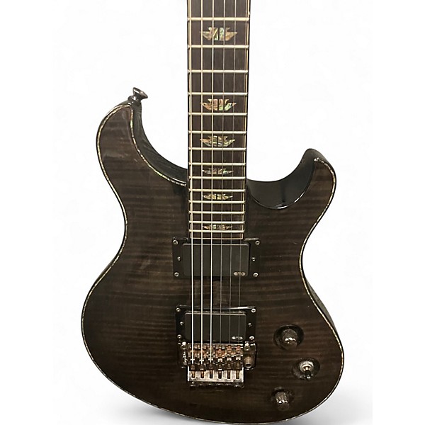 Used Charvel Desolation Double Cutaway 1 with Floyd Rose Trans Black Solid Body Electric Guitar