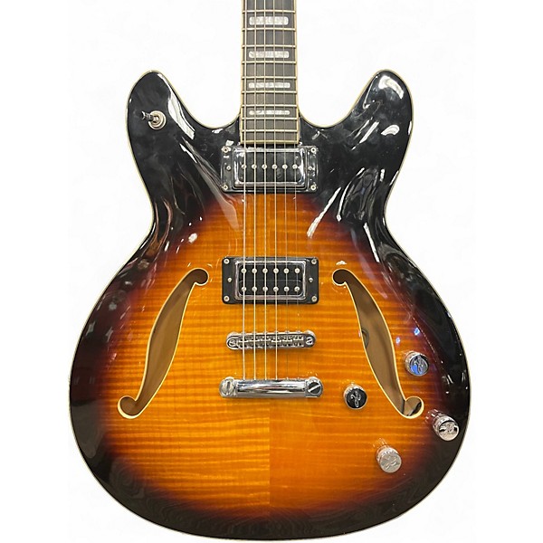 Used 2015 Hagstrom Viking DLX Baritone Tobacco Sunburst Baritone Guitars