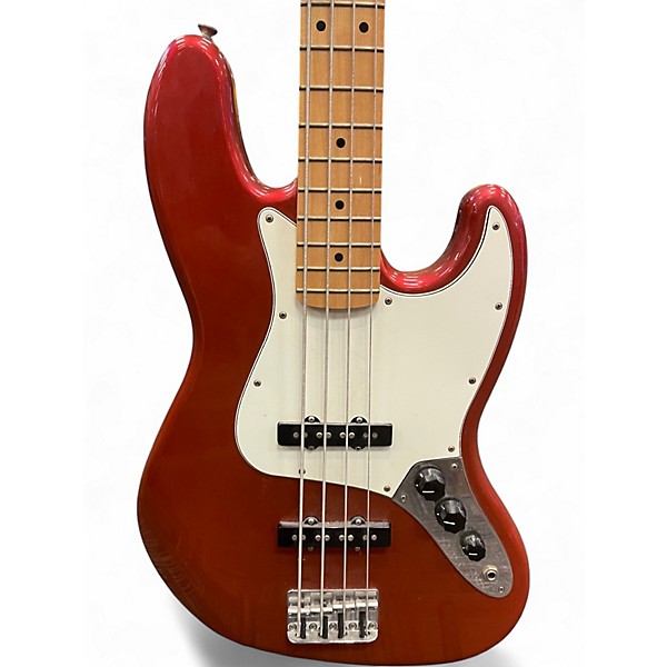 Used Fender Standard Jazz Bass Candy Apple Red Electric Bass Guitar