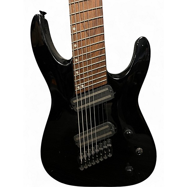 Used Ibanez RGMS8 Black Solid Body Electric Guitar