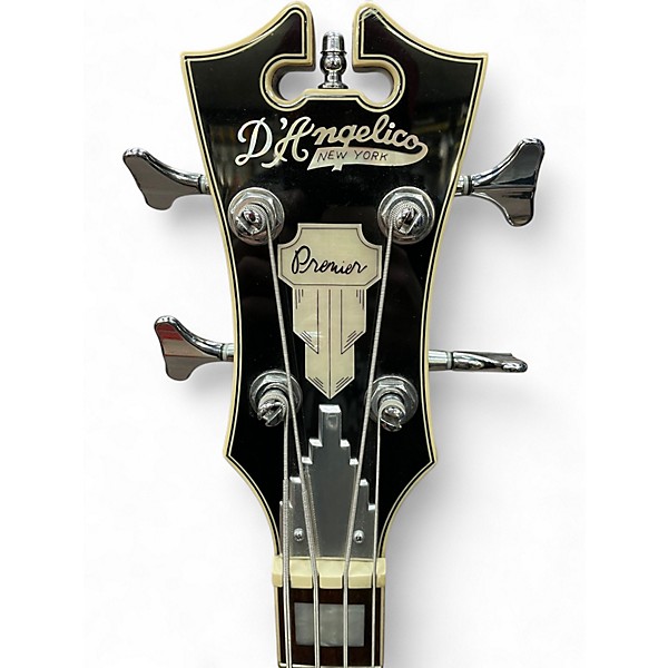 Used D'Angelico Premier Series DAPBASSBKCSPO Hollow body Black Acoustic Bass Guitar