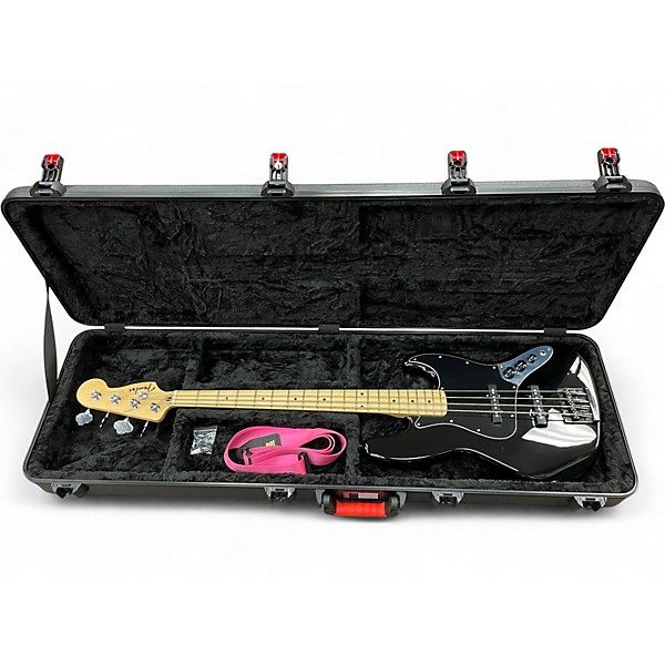 Used Fender Standard Jazz Bass Black Electric Bass Guitar