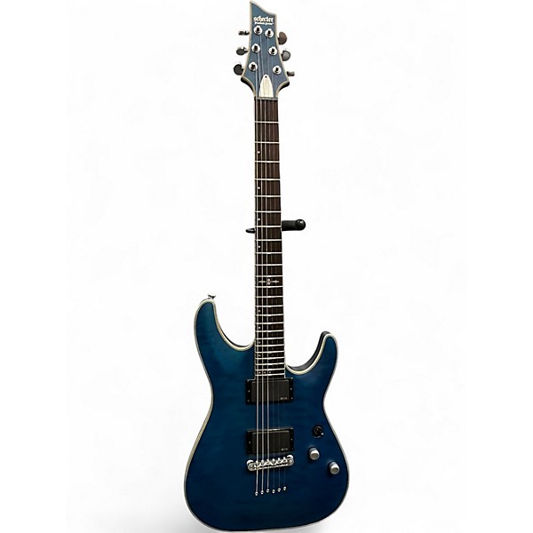 Used Schecter Guitar Research C-1 Platinum Satin Transparent Midnight Blue Solid Body Electric Guitar