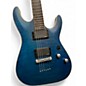 Used Schecter Guitar Research C-1 Platinum Satin Transparent Midnight Blue Solid Body Electric Guitar
