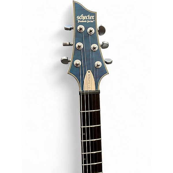 Used Schecter Guitar Research C-1 Platinum Satin Transparent Midnight Blue Solid Body Electric Guitar