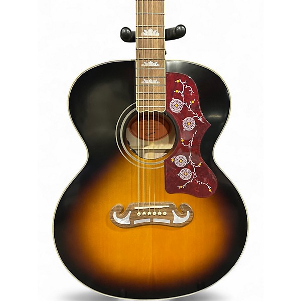 Used Epiphone J-200 Vintage Sunburst Acoustic Electric Guitar