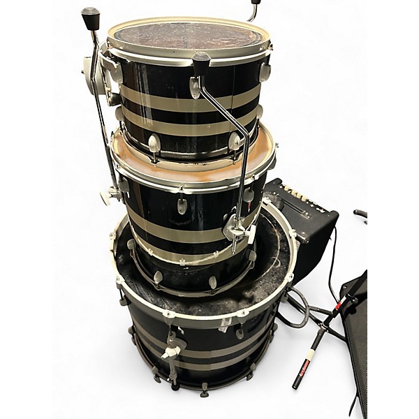 Used Gretsch Drums 3 Piece Catalina Club Rock blue swirl Drum Kit