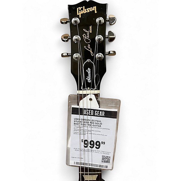 Used Gibson Les Paul Studio Wine Red Solid Body Electric Guitar