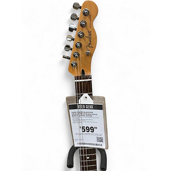 Used Fender Blacktop Telecaster HH Black Solid Body Electric Guitar