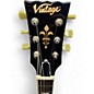 Used Vintage V100 GLOSS BLACK Solid Body Electric Guitar