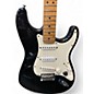 Used Fender American Standard Stratocaster Black and White Solid Body Electric Guitar