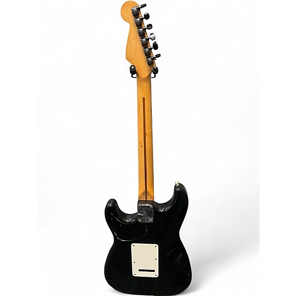 Used Fender American Standard Stratocaster Black and White Solid Body Electric Guitar