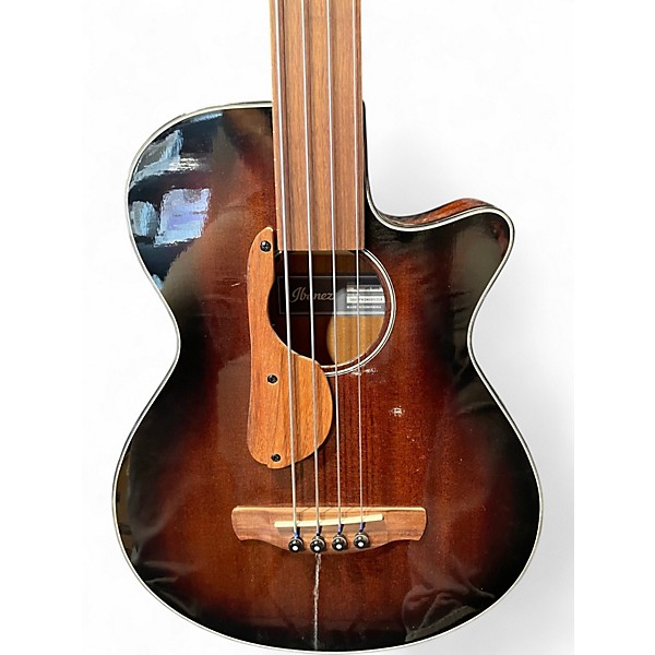 Used Ibanez AEGB24FE Mahogany Sunburst Acoustic Bass Guitar