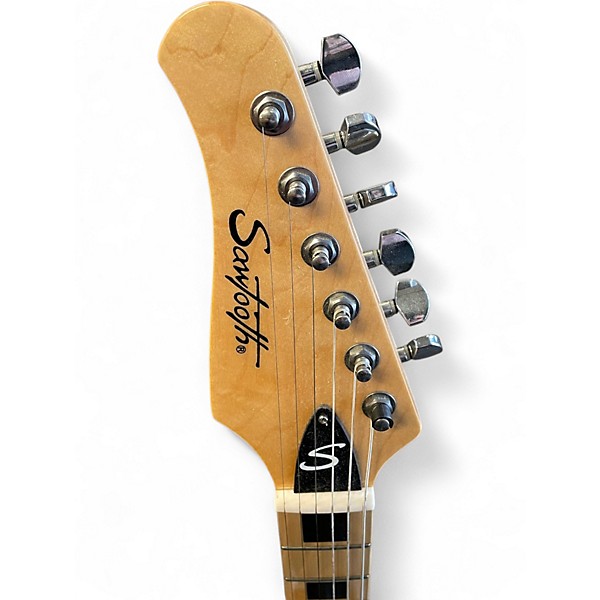 Used Sawtooth LEFT HANDED BLACK Solid Body Electric Guitar