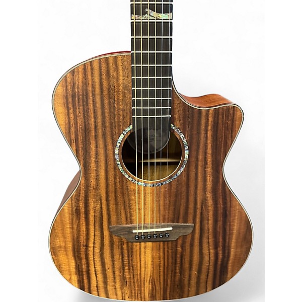 Used Luna HIGH TIDE KOA GCE KOA Acoustic Electric Guitar