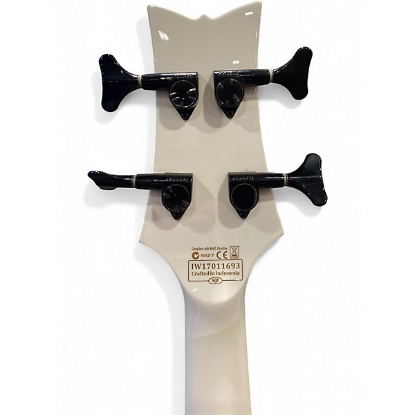 Used Schecter Guitar Research STAGE 4 WHITE Electric Bass Guitar