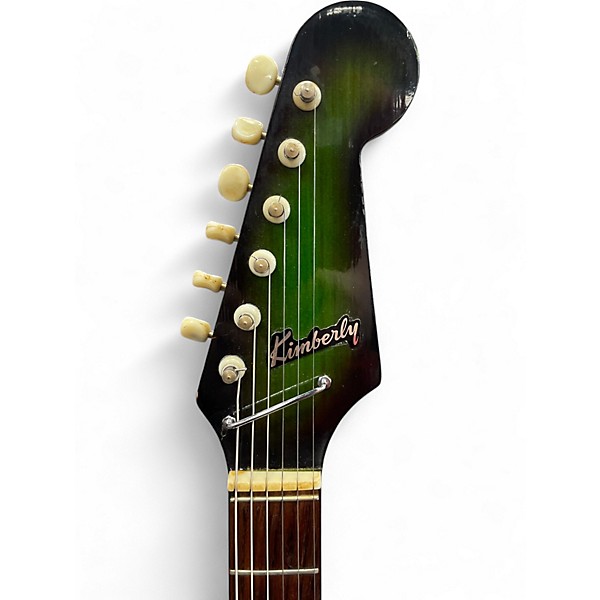 Used Kimberly Bison Green Burst Solid Body Electric Guitar