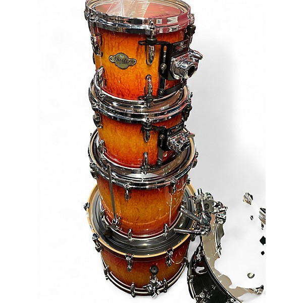 Used Pearl 4 Piece MAPLE MASTERS Quilted Bubinga Drum Kit