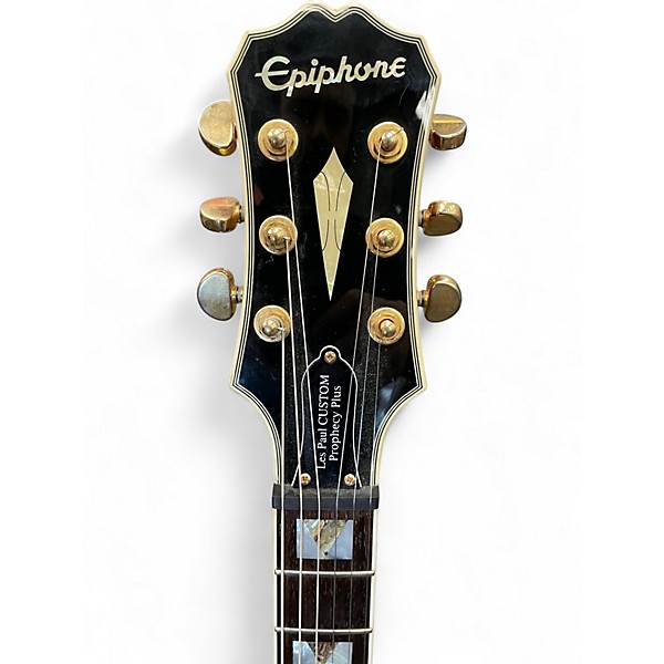 Used Epiphone Prophecy Les Paul Custom Plus Cherry Sunburst Solid Body Electric Guitar