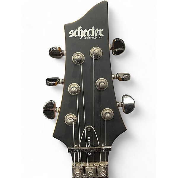 Used Schecter Guitar Research Demon-6 FR Aged Black Satin Solid Body Electric Guitar