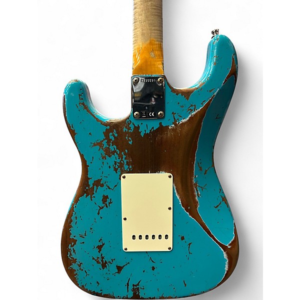 Used Fender WILDWOOD 10 64 WW10 HEAVY RELIC FADED TAOS TURQUOISE Solid Body Electric Guitar