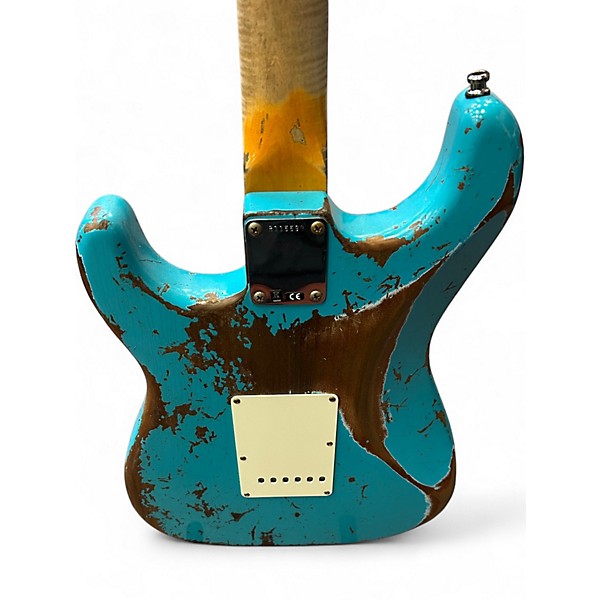 Used Fender WILDWOOD 10 64 WW10 HEAVY RELIC FADED TAOS TURQUOISE Solid Body Electric Guitar