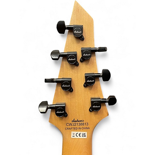 Used Jackson 7 String Dinky Transparent  Trans Black Solid Body Electric Guitar