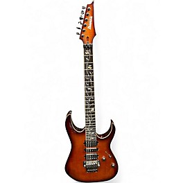 Used Ibanez RG8570Z J CUSTOM Brown Sunburst Solid Body Electric Guitar
