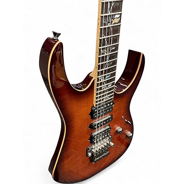 Used Ibanez RG8570Z J CUSTOM Brown Sunburst Solid Body Electric Guitar
