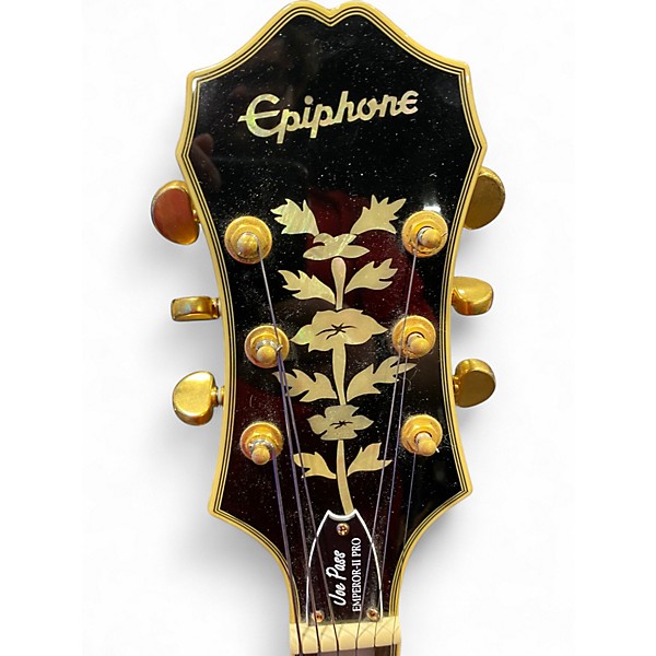 Used Epiphone Joe Pass Emperor II Butterscotch Hollow Body Electric Guitar