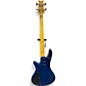 Used Schecter Guitar Research Stiletto Extreme 4 String Blue Electric Bass Guitar