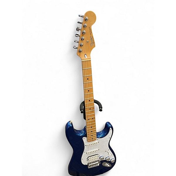Used Fender  Standard Stratocaster HSS Electron Blue Metallic Solid Body Electric Guitar