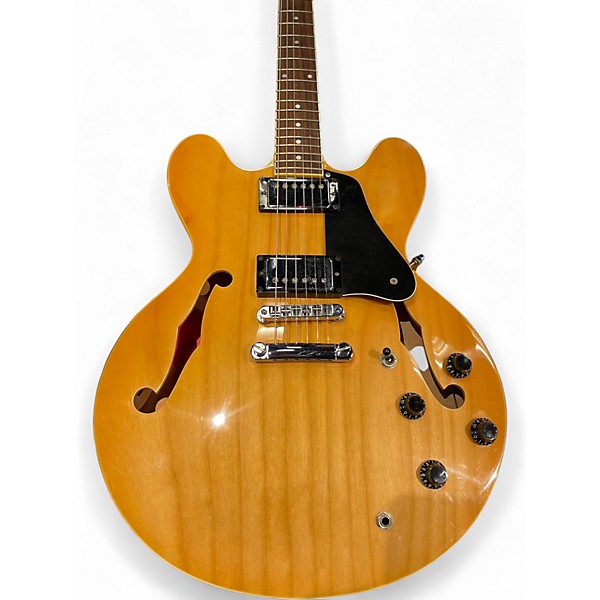 Used Hohner HS35 Natural Hollow Body Electric Guitar