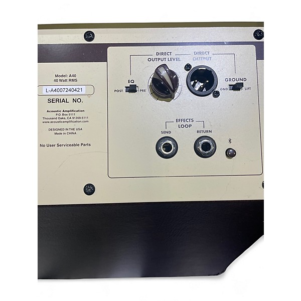 Used Acoustic A40 40W Acoustic Guitar Combo Amp