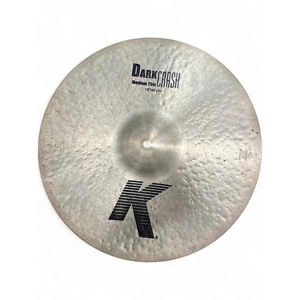 Used Zildjian 18in K Medium Dark Thin Crash Cymbal