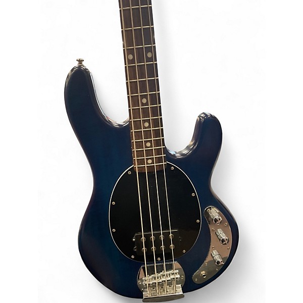 Used Sterling by Music Man Sub 4 Trans Blue Electric Bass Guitar