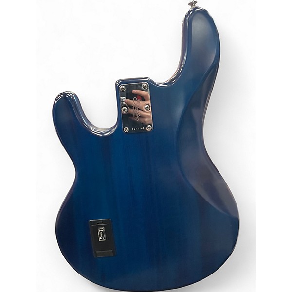 Used Sterling by Music Man Sub 4 Trans Blue Electric Bass Guitar