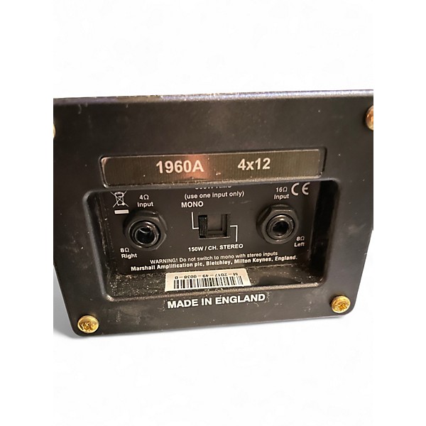 Used Marshall 1960A 300W 4x12 Stereo Slant Guitar Cabinet